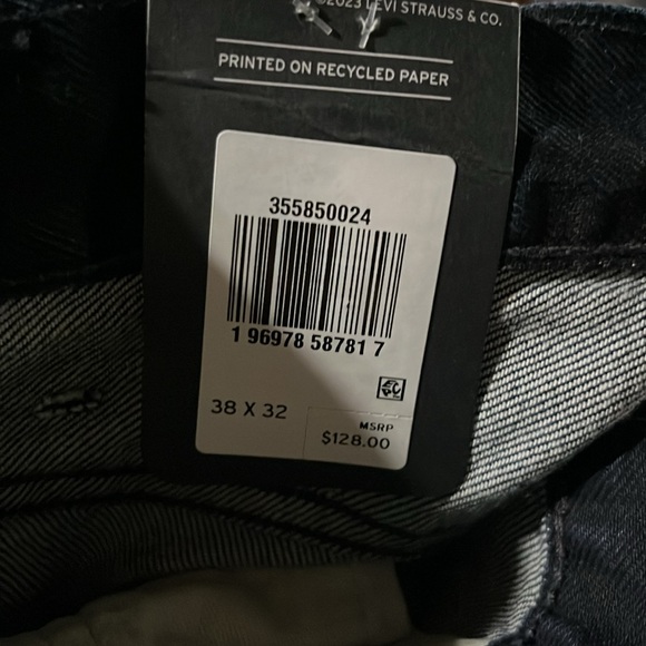 Levi's 1961 Mens Wellthread 551Z Authentic Straight Fit Jeans Raven Lily NWT - Picture 14 of 14